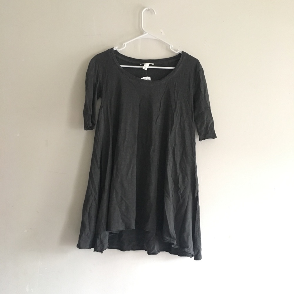 Forever 21 Scoop Neck Grey Casual Flow Dress